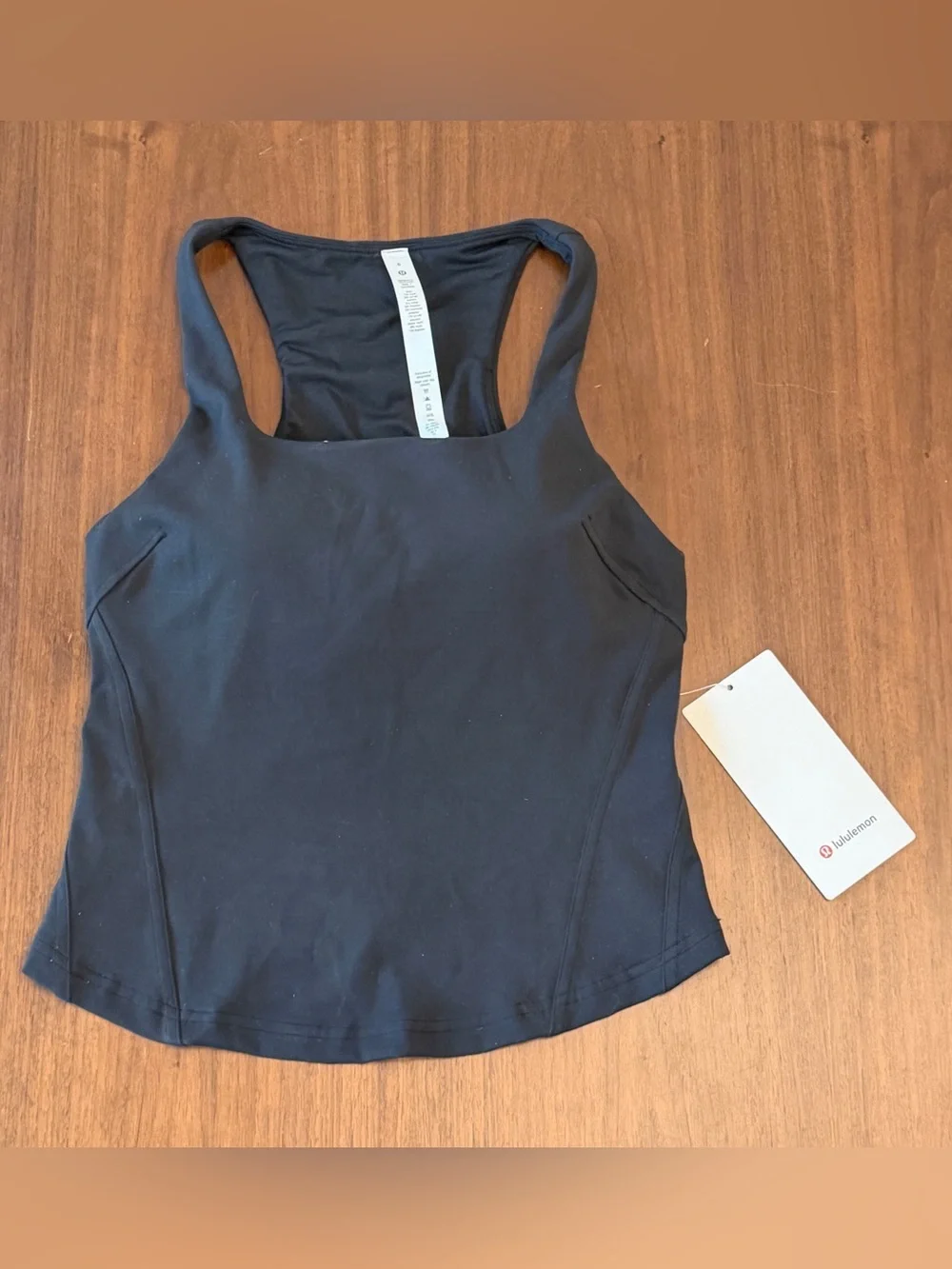 Lululemon InStill Built-in Bra Racerback Cropped Workout Tank  Black  Sz 6   NWT